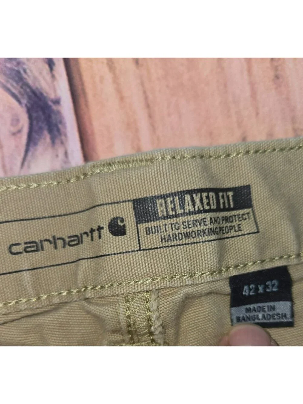 Carhartt Durable Rugged Flex Canvas Pants 42x30 Relaxed Fit